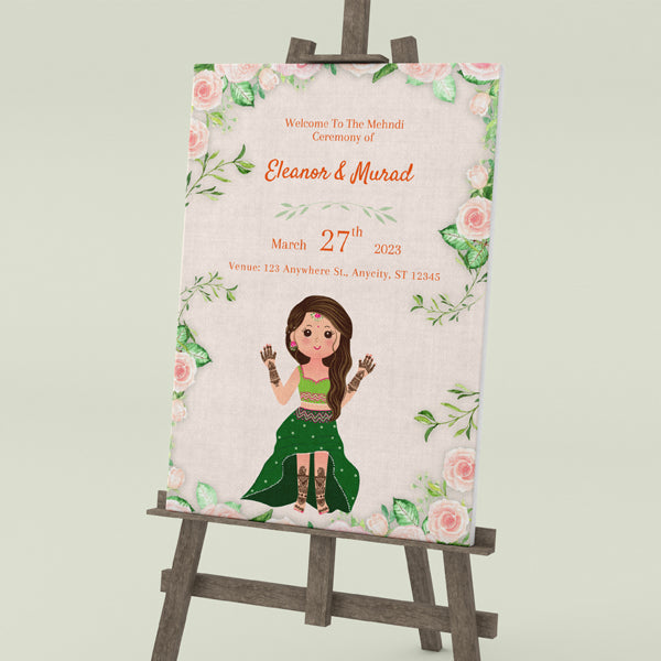 Mehndi Ceremony Welcome Sunboard