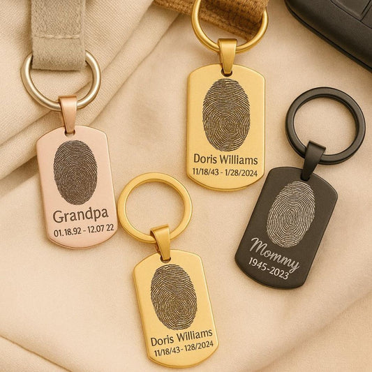 Memorial Fingerprint Keychain