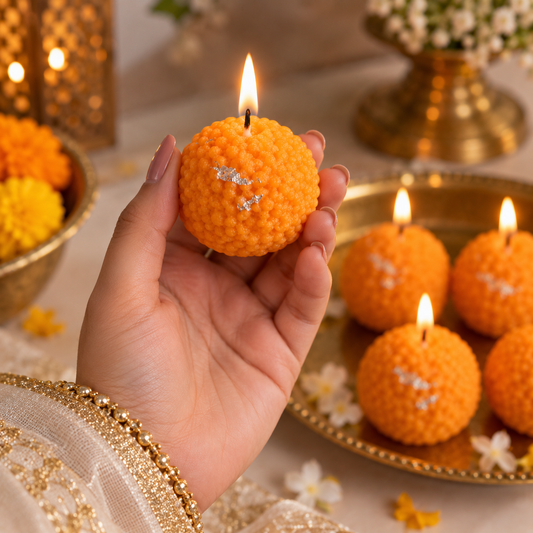 Motichur Laddu Candle Festive Candle