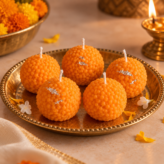 Motichur Laddu Candle Festive Candle