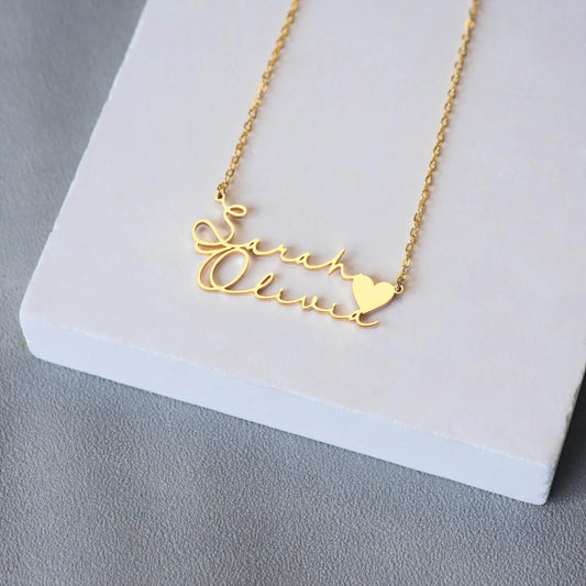 Name Necklace With Heart