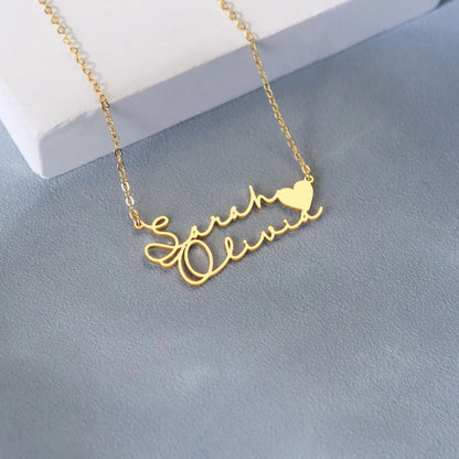 Name Necklace With Heart