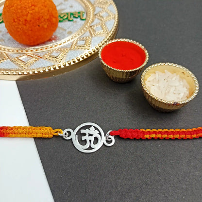 OM Silver Rakhi