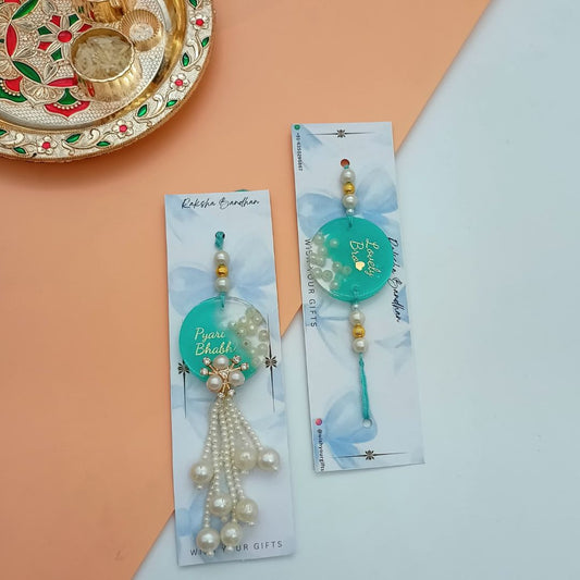 Pearl Charm Couple  Rakhi