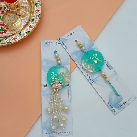 Pearl Charm Couple  Rakhi