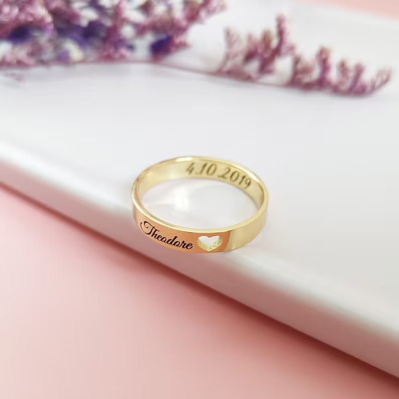 Personalized Inside Outside Engraved Ring