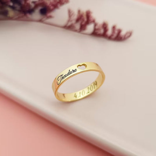 Personalized Inside Outside Engraved Ring