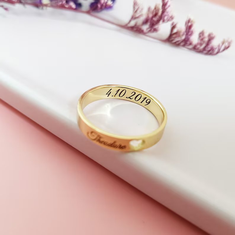 Personalized Inside Outside Engraved Ring