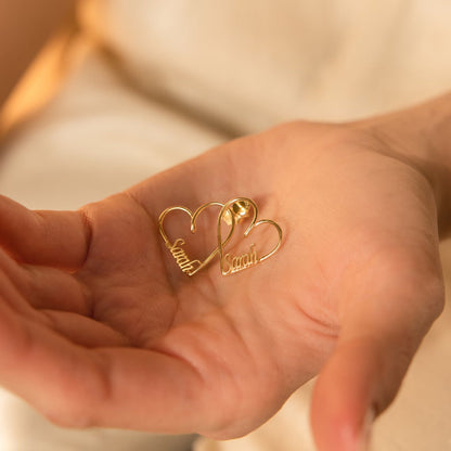 Personalized Name Heart Earrings