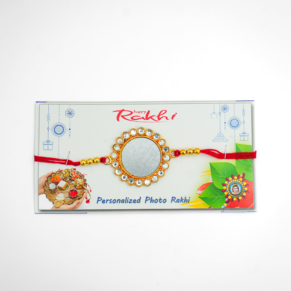 Personalized Photo Rakhi For Brother With Roli Chawal