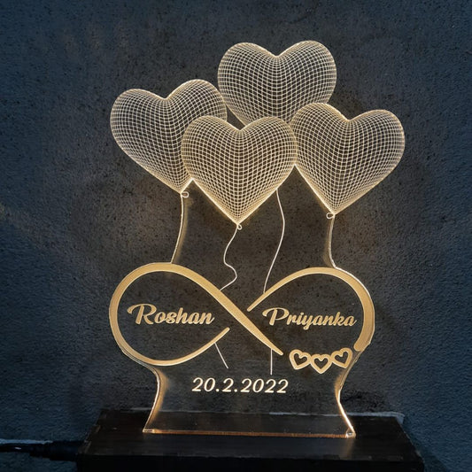 Personalized LED Lamp For Couple – Gifts For Couple