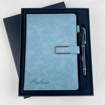 Personalized Notebook Set, Custom Gift Set, Engraved Notebook, Corporate Gifts