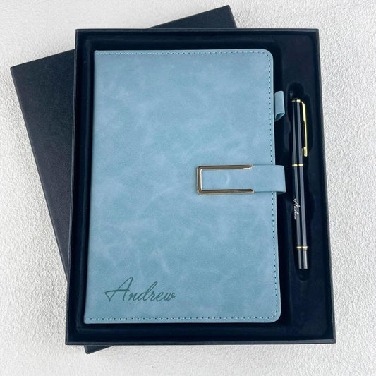 Personalized Notebook Set, Custom Gift Set, Engraved Notebook, Corporate Gifts