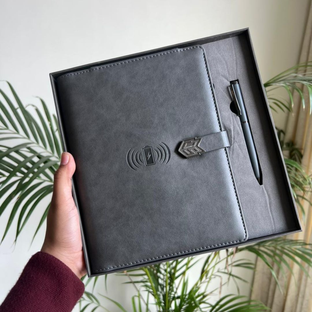 Personalized Premium Diary Set With Wireless Charging