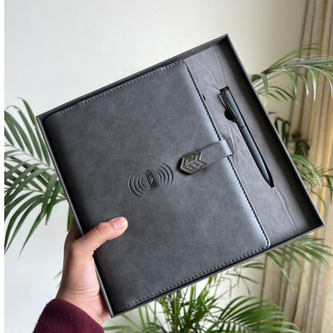 Personalized Premium Diary Set With Wireless Charging