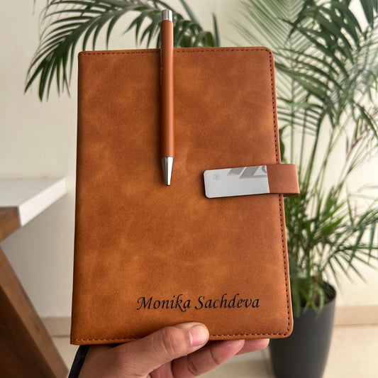 Personalized Tan Journal Dairy