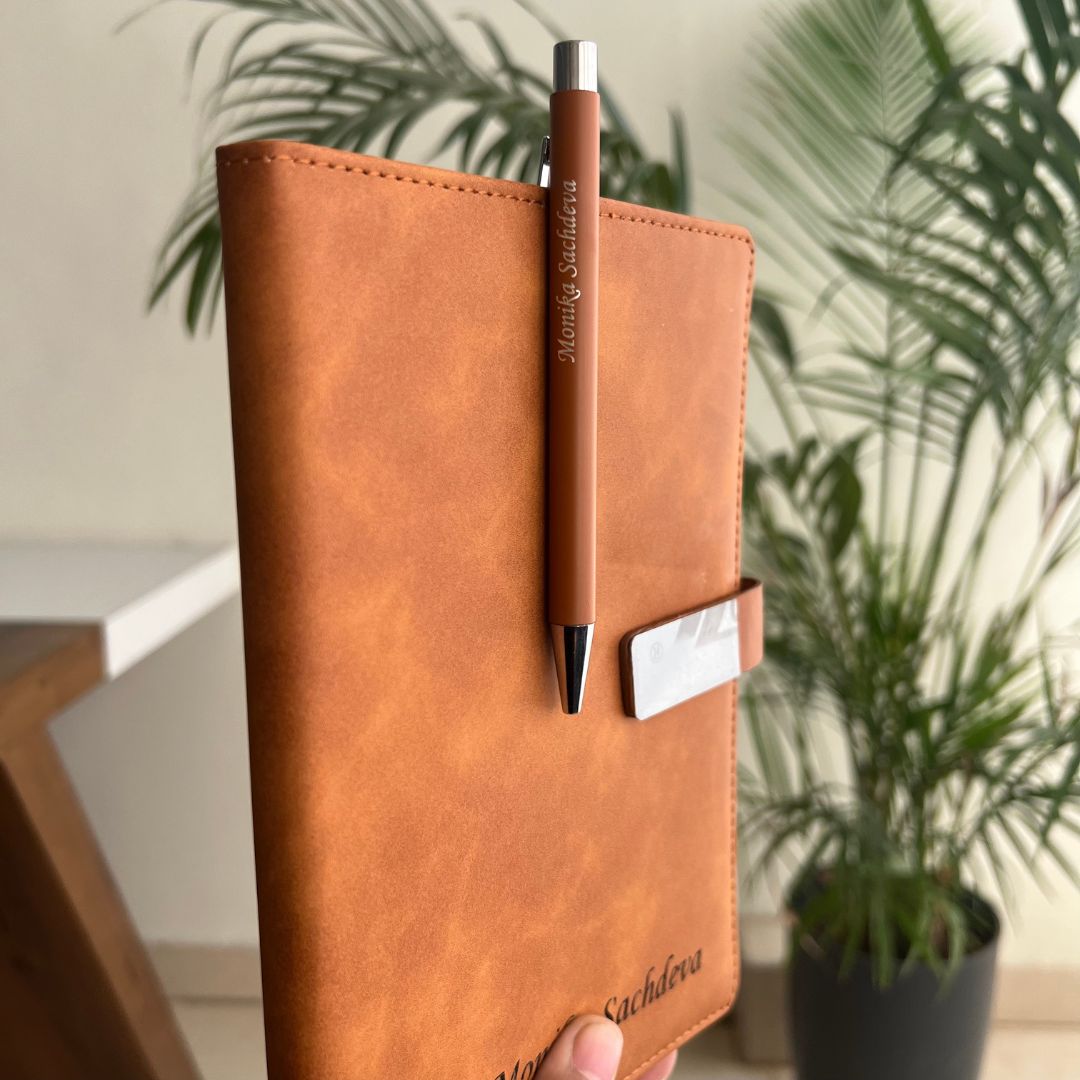 Personalized Tan Journal Dairy