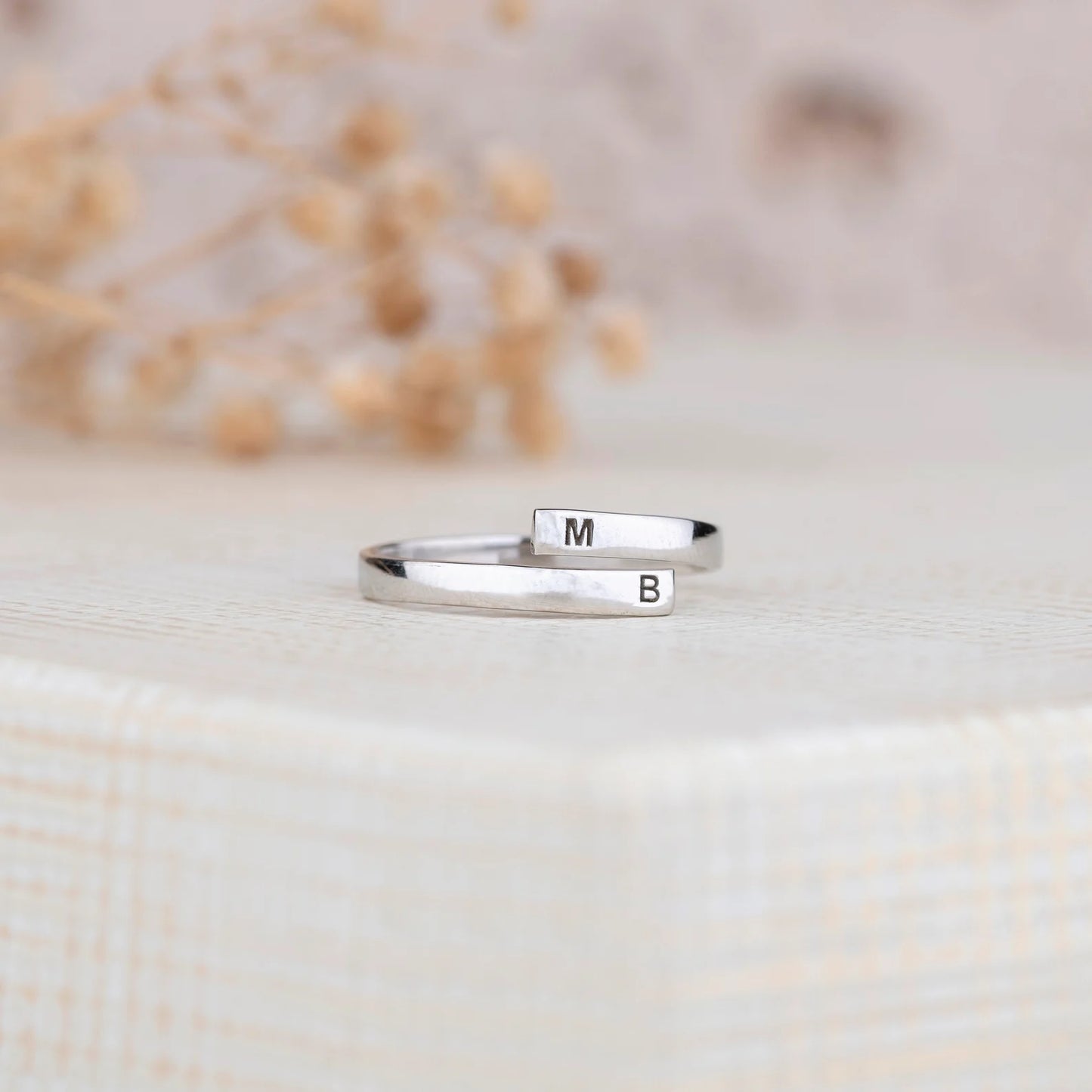 Personalized Adjustable Initial Ring