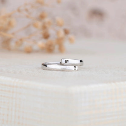 Personalized Adjustable Initial Ring