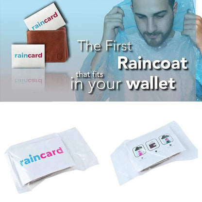 Pocket Rain Card - Unisex Raincoat - Emergency Waterproof Rain Coat Pouch