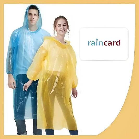 Pocket Rain Card - Unisex Raincoat - Emergency Waterproof Rain Coat Pouch