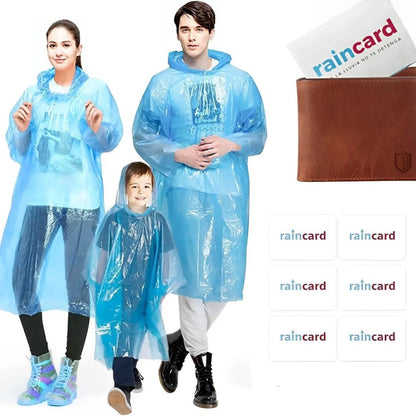 Pocket Rain Card - Unisex Raincoat - Emergency Waterproof Rain Coat Pouch