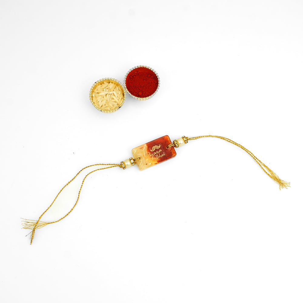 "Pyara Bhai" Rectangle Shape Resin Rakhi