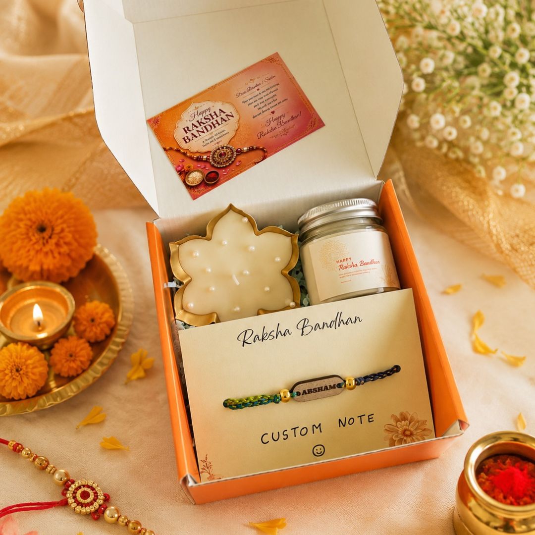 Raksha Bandhan Personalized Candle Hamper