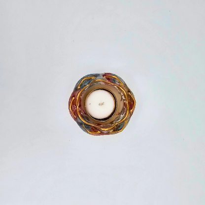 Resin Flower Tealight Holder With Real Flowers