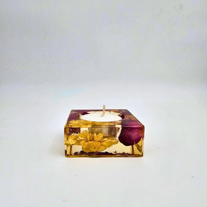 Resin Square Tealight Holder for Diwali