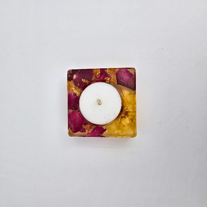 Resin Square Tealight Holder for Diwali