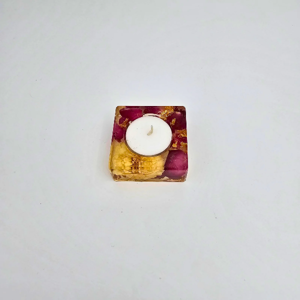 Resin Square Tealight Holder for Diwali