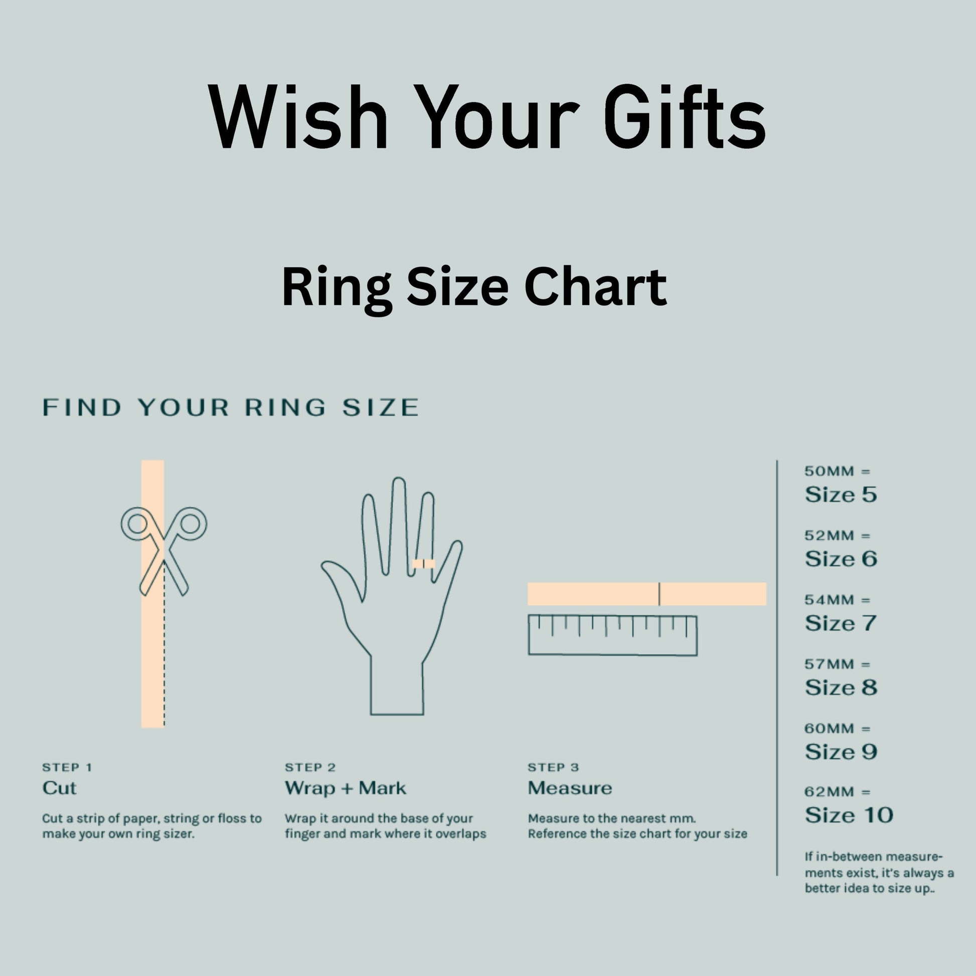 Ring Size String Chart Margeaux Custom Ring – Wish Your Gifts