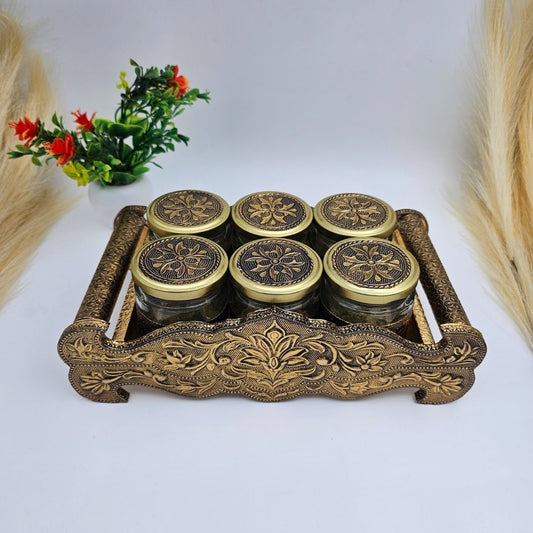 Royal Look 6 Jar Tray Dry Fruits Box