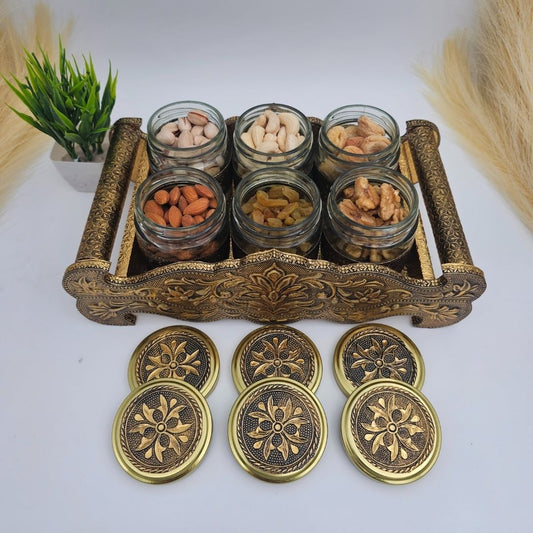 Royal Look 6 Jar Tray Dry Fruits Box