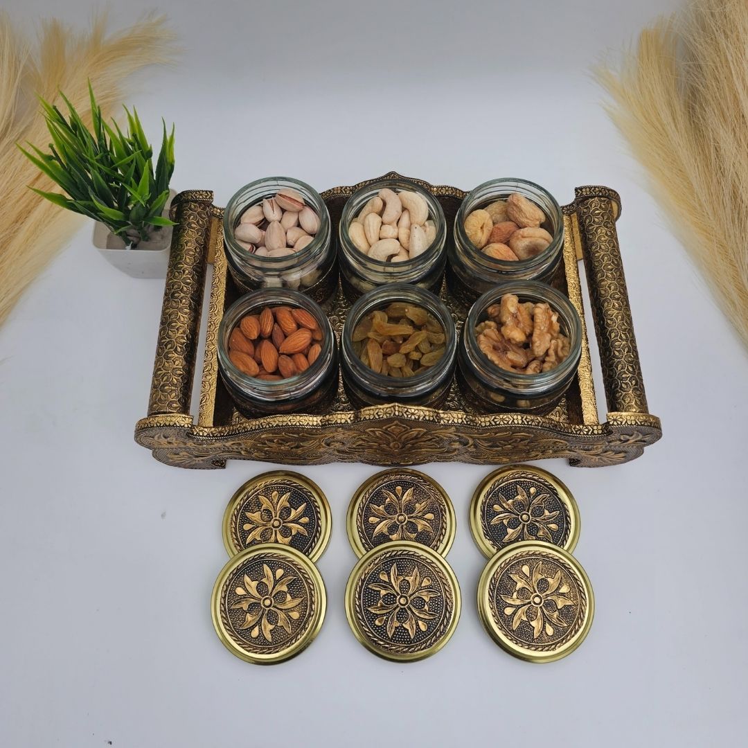 Royal Look 6 Jar Tray Dry Fruits Box