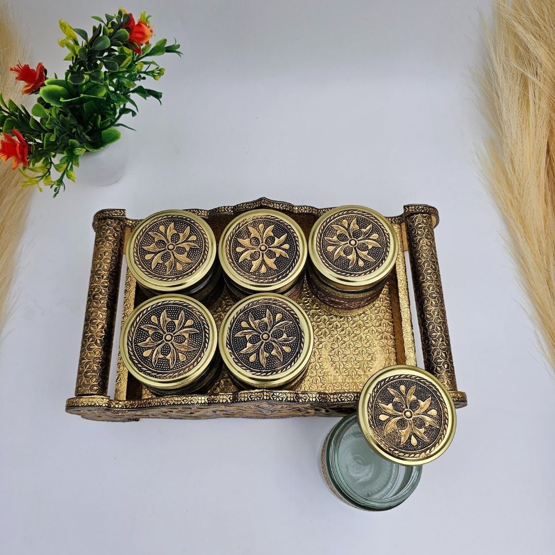 Royal Look 6 Jar Tray Dry Fruits Box