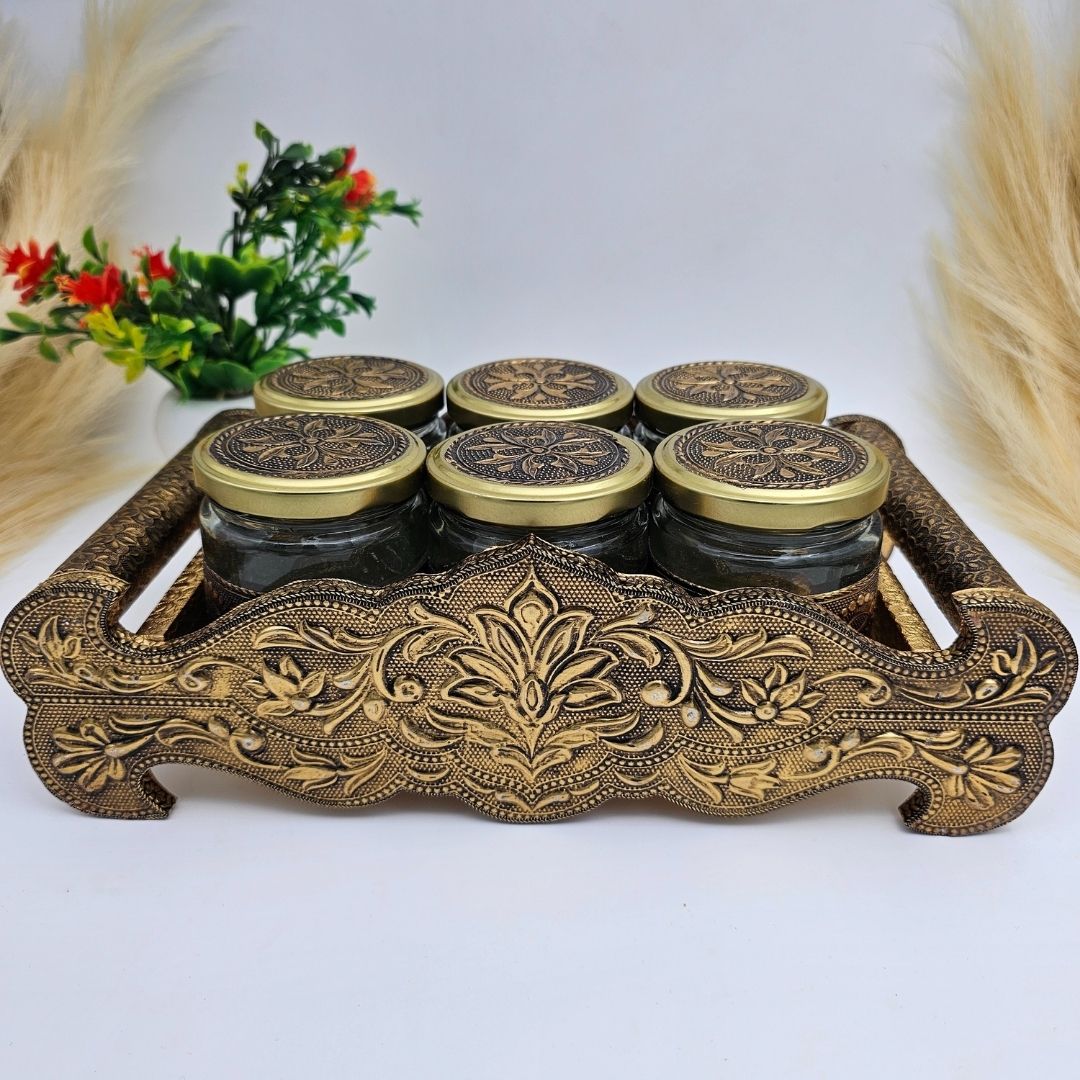 Royal Look 6 Jar Tray Dry Fruits Box