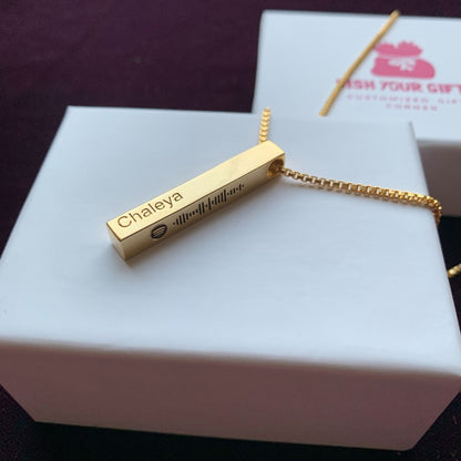 Custom Spotify Code Bar Necklace For Men & Women