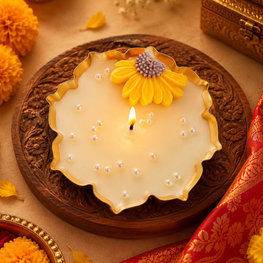 Sunflower Glow Urli Candle