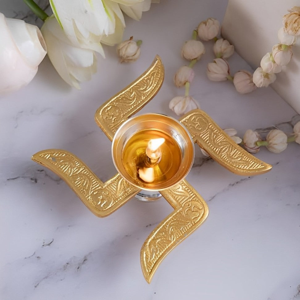 Swastik Diya Best for Gifting Comes in a Gift Box
