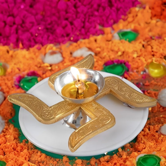 Swastik Diya Best for Gifting Comes in a Gift Box