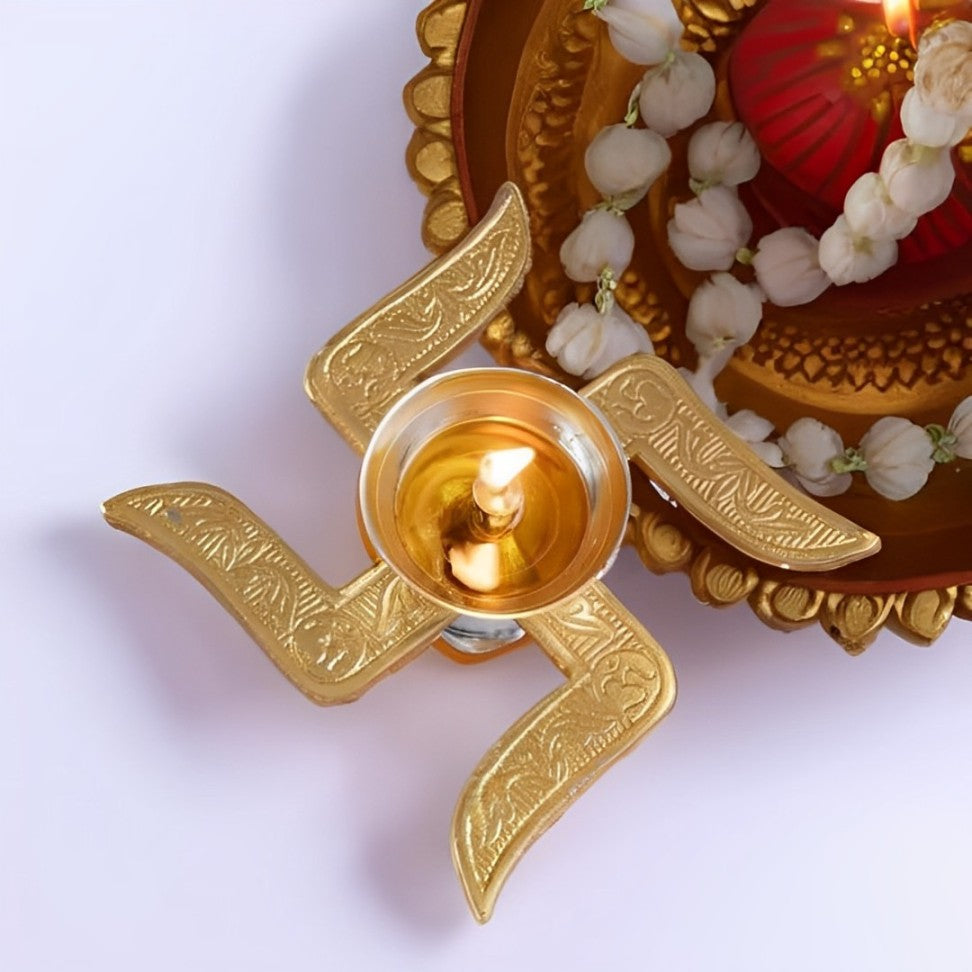 Swastik Diya Best for Gifting Comes in a Gift Box