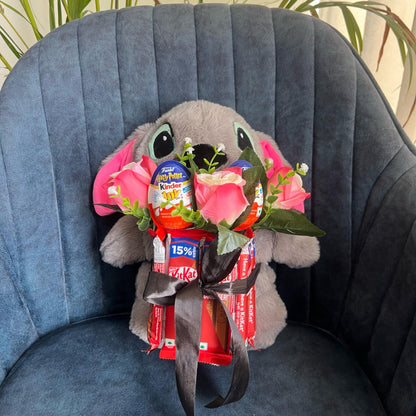 Teddy Bouquet With Chocolates