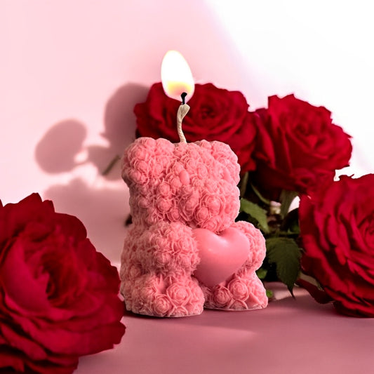 Teddy Candle For Valentine's Day