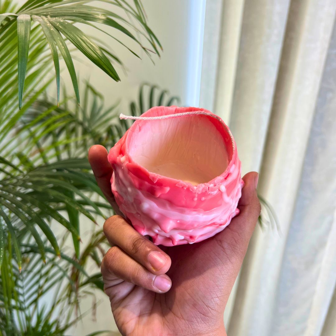 Textured Spiral Candle