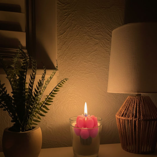 Tulip Bouquet Candle in Glass Jar