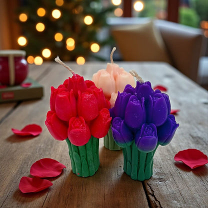 Tulip Scented Candle | Set of 3