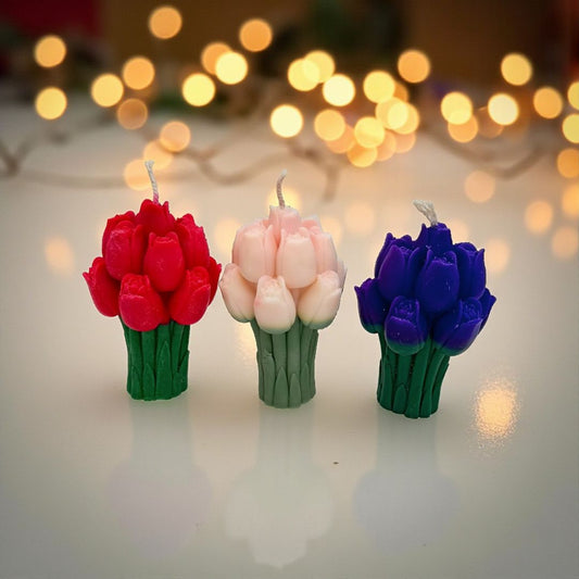 Tulip Scented Candle | Set of 3