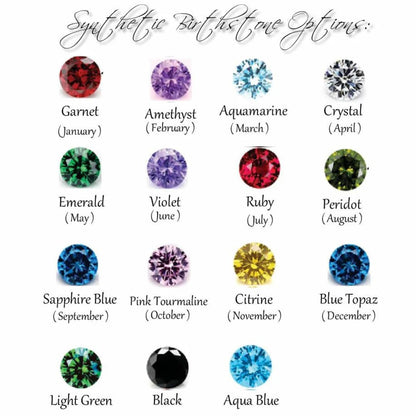 Two Hearts Forever Birthstones Necklace